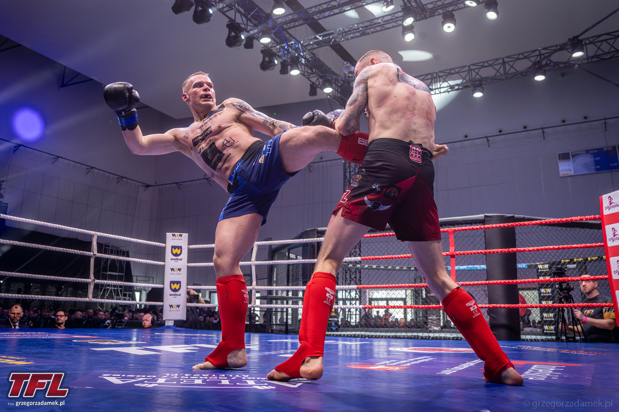 Eryk Kuter w walce na ringu TFL
